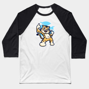 tiger cartoon thumb up Baseball T-Shirt